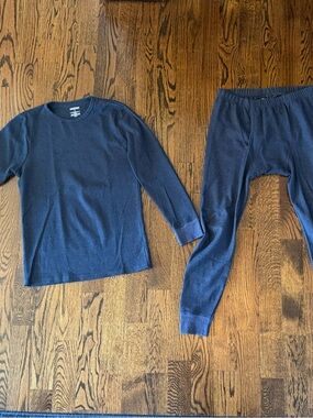 Men's Navy Thermal Long Johns Set